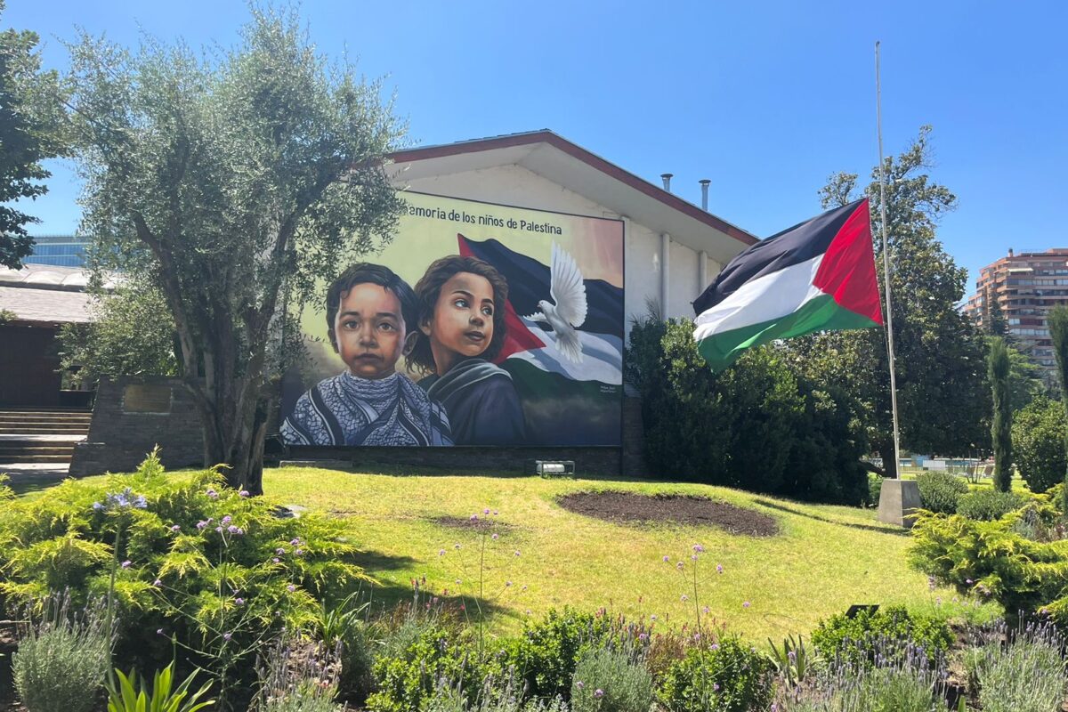 Mural en memoria de los niños de Palestina